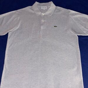 LOCASTE MEN’S LARGE L FR 5 CLASSIC FIT GRAY POLO L1265 100% COTTON